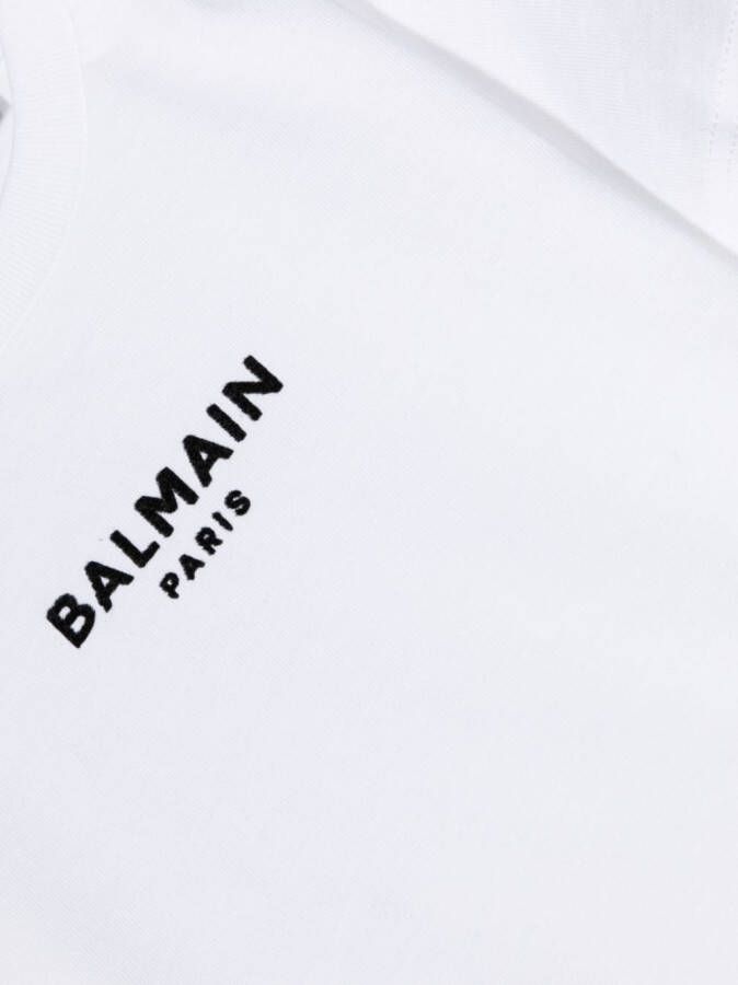 Balmain Kids T-shirt met logoprint Wit