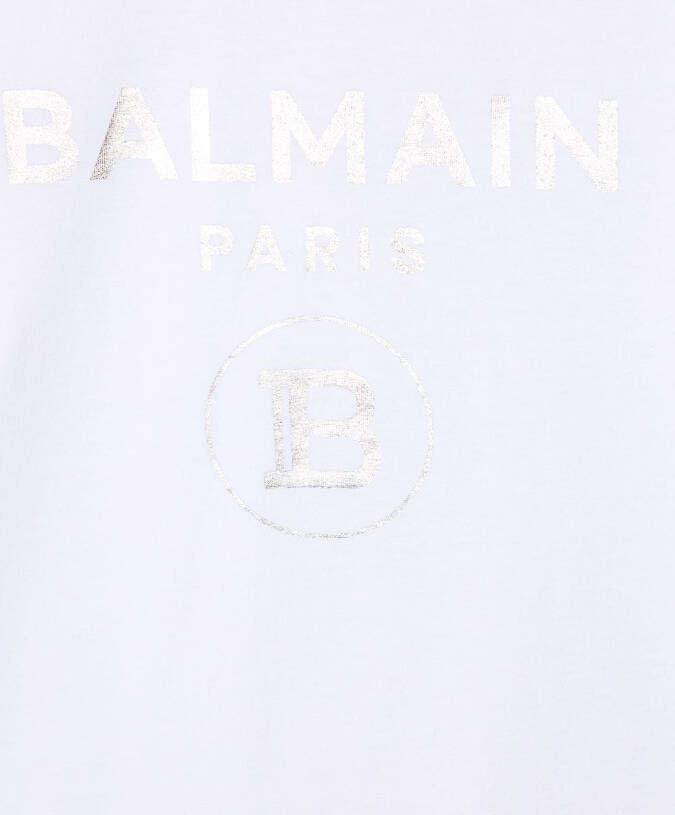 Balmain Kids T-shirt met logoprint Wit