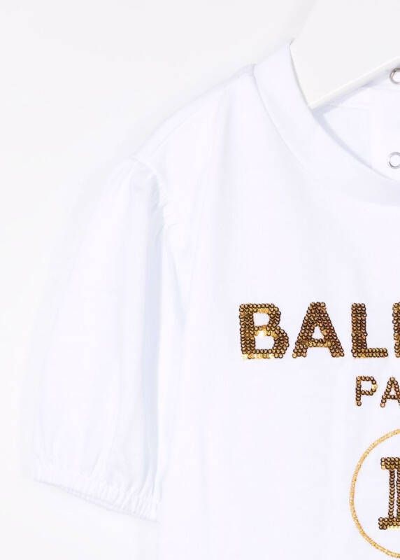 Balmain Kids T-shirt met logoprint Wit