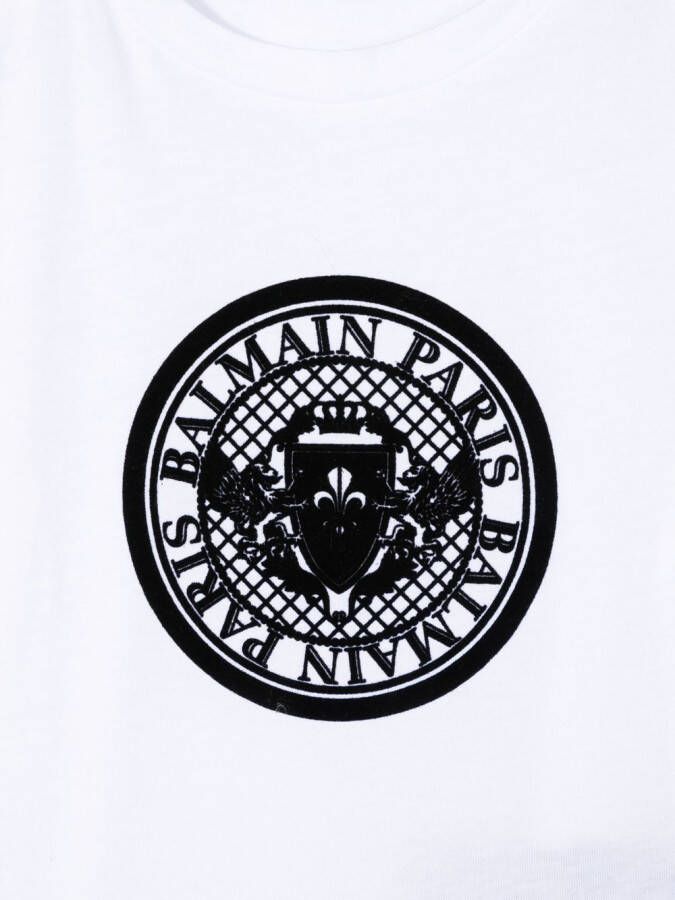 Balmain Kids T-shirt met logoprint Wit