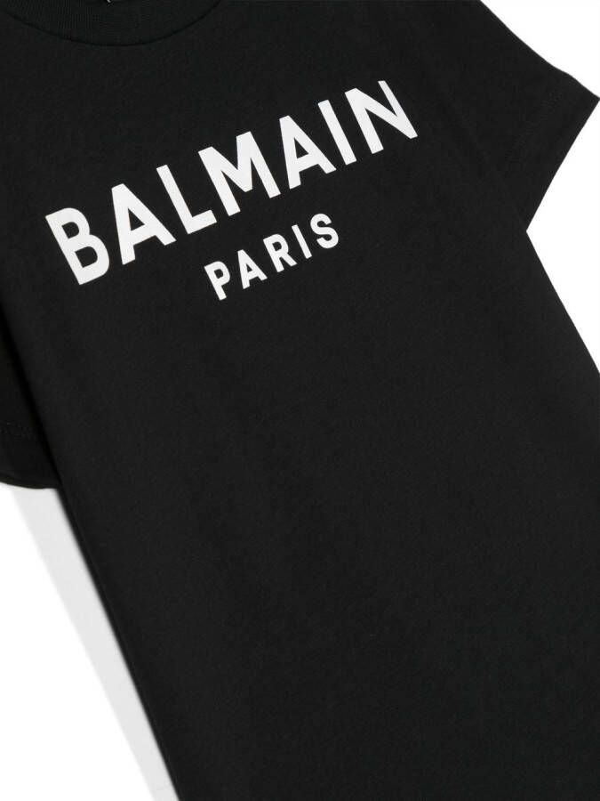 Balmain Kids T-shirt met logoprint Zwart