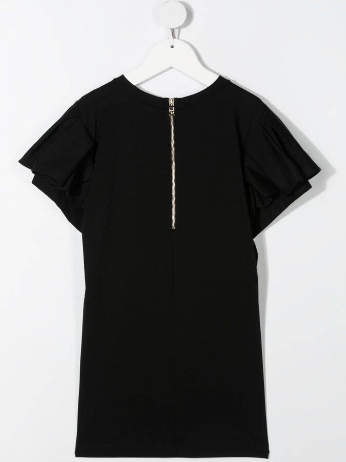 Balmain Kids T-shirt met logoprint Zwart
