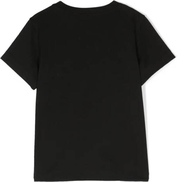 Balmain Kids T-shirt met pailletten Zwart