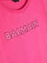 Balmain Kids T-shirt verfraaid met kristallen Roze - Thumbnail 3