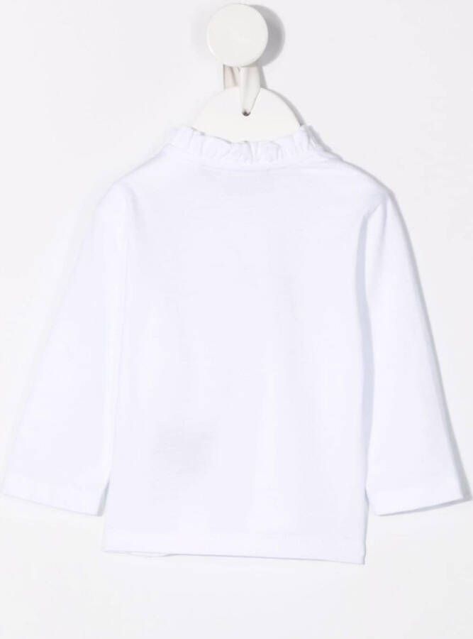 Balmain Kids T-shirt verfraaid met logo Wit