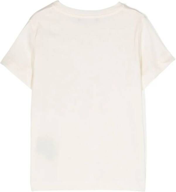 Balmain Kids T-shirt verfraaid met stras Wit
