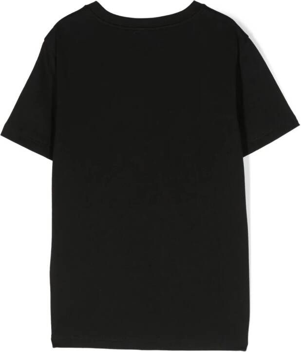 Balmain Kids T-shirt verfraaid met studs Zwart