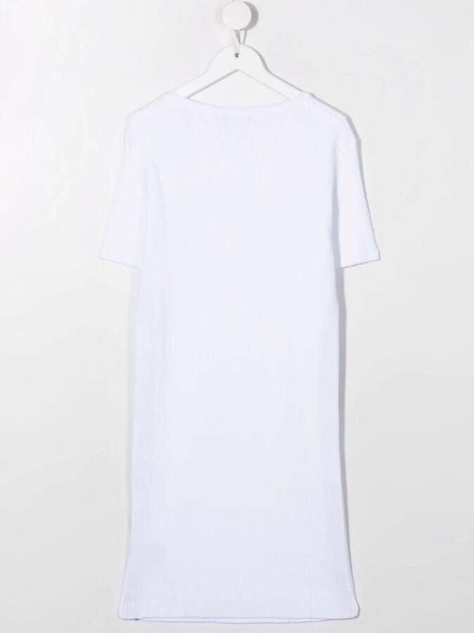 Balmain Kids T-shirtjurk met logotape Wit