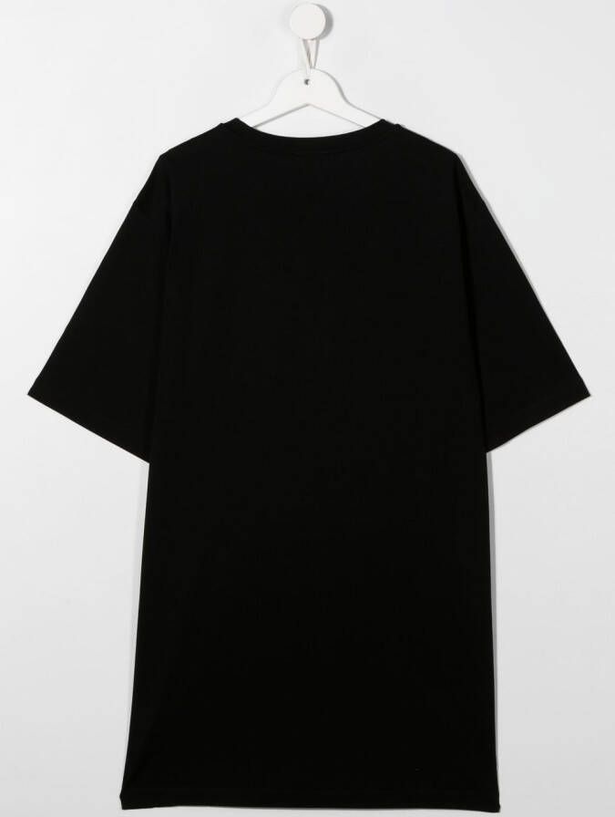 Balmain Kids T-shirtjurk met logoprint Zwart