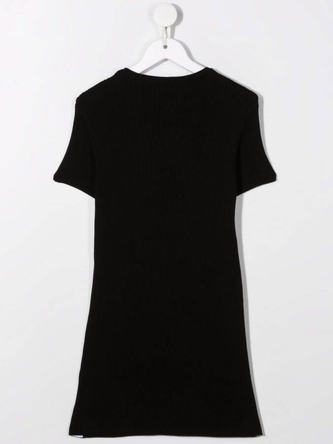 Balmain Kids T-shirtjurk met logotape Zwart