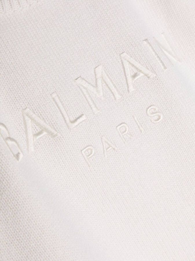 Balmain Kids Trui met geborduurd logo Beige