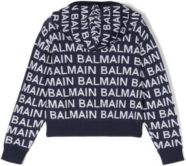 Balmain Kids Trui met logoprint Blauw