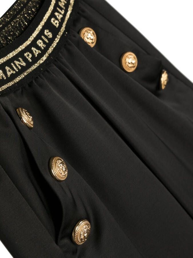 Balmain Kids Broek met logoband Zwart