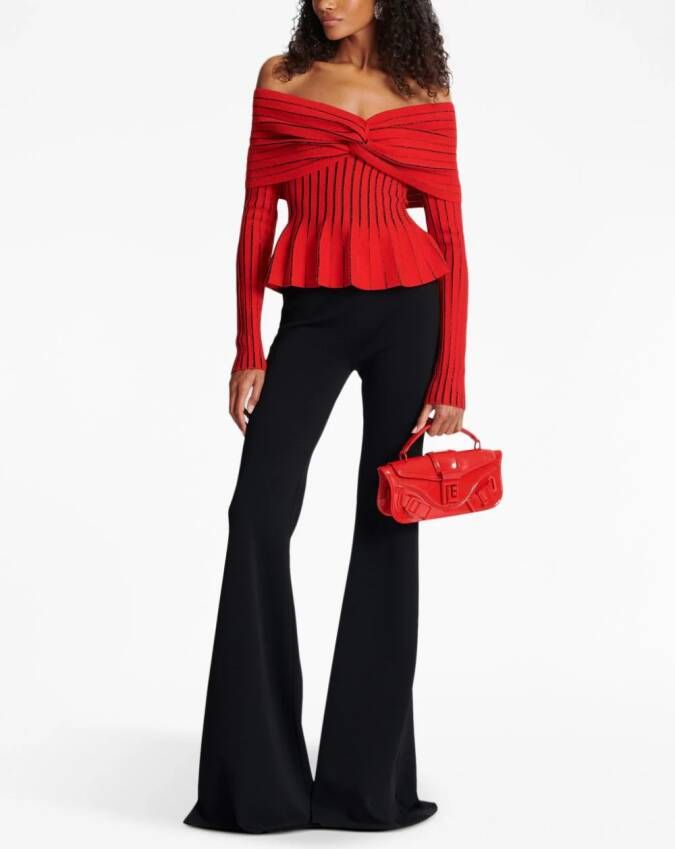 Balmain Off-shoulder top Rood