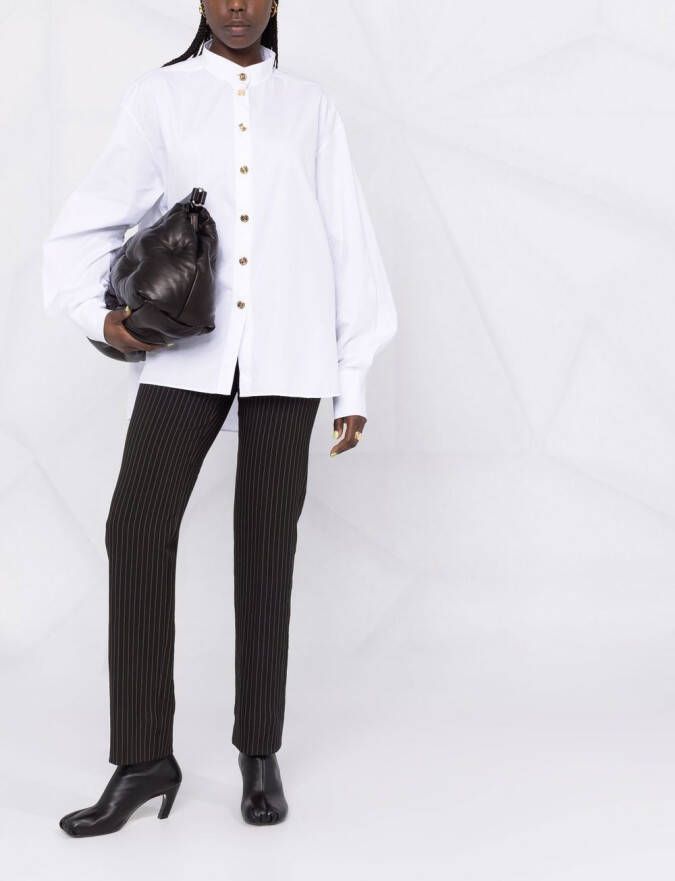 Balmain Kraagloze blouse Wit