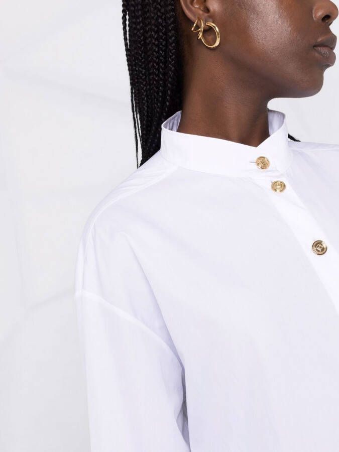 Balmain Kraagloze blouse Wit