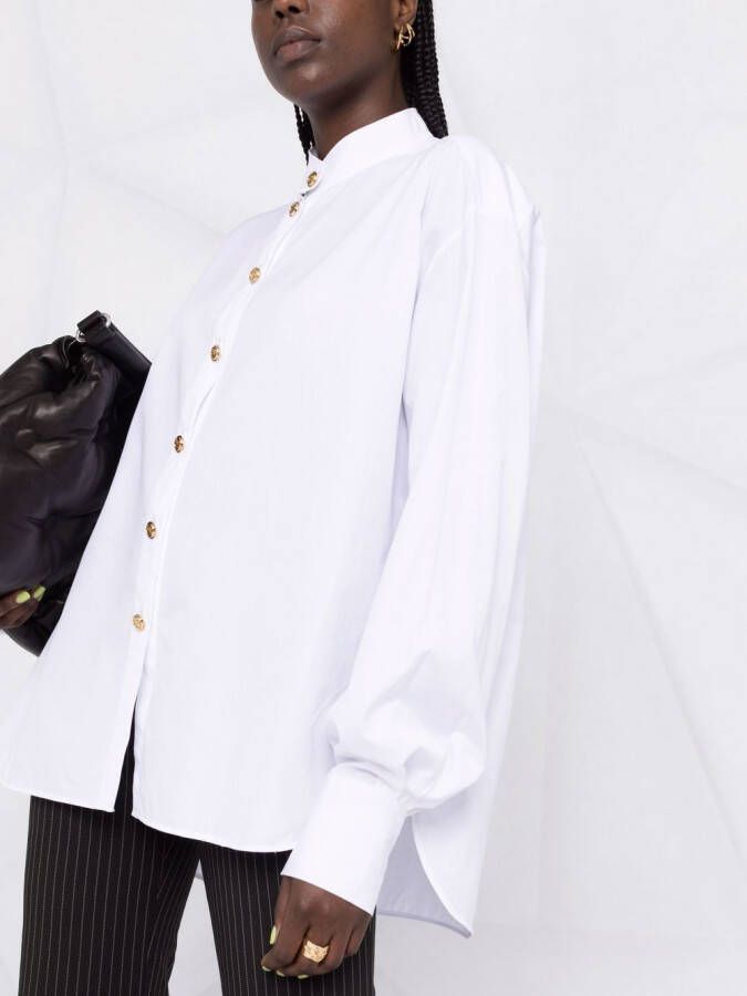 Balmain Kraagloze blouse Wit