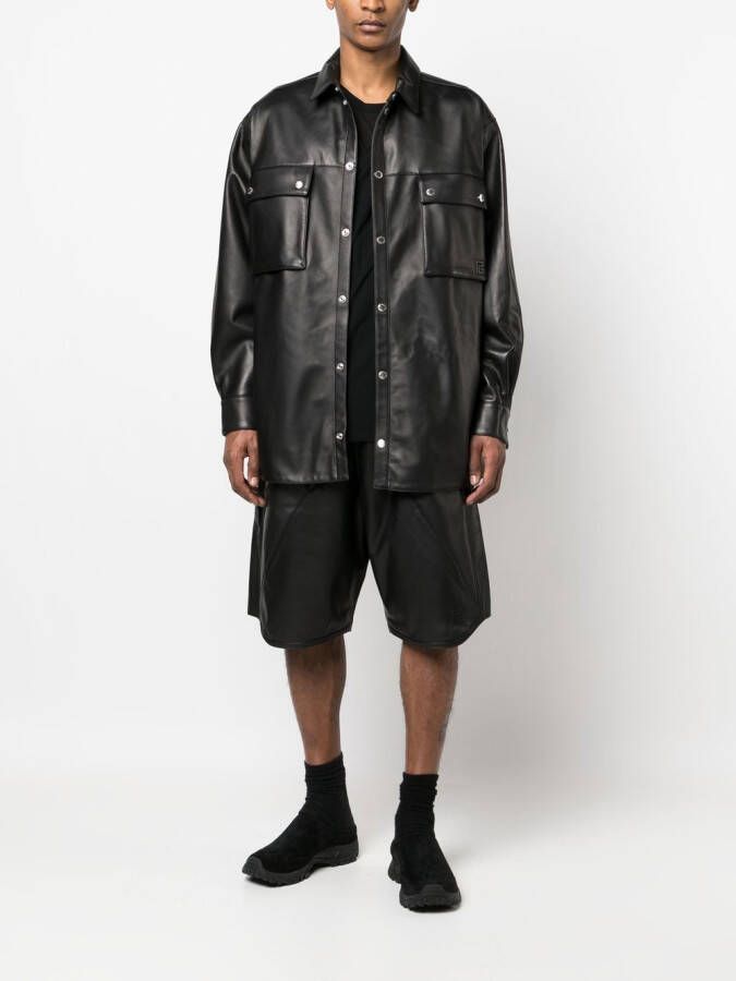 Balmain Knielange shorts Zwart