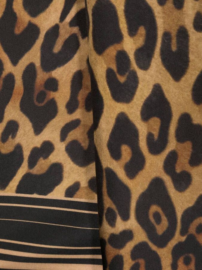 Balmain Sjaal met luipaardprint Zwart