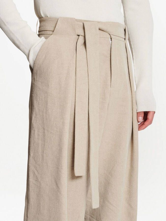 Balmain Linnen broek Beige