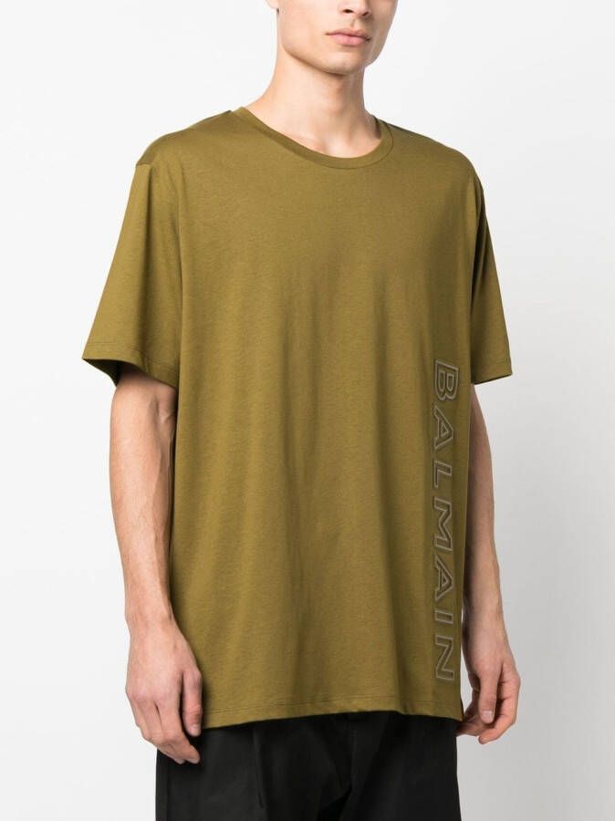 Balmain T-shirt met logodetail Groen