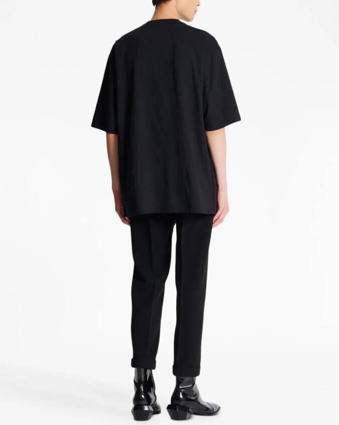Balmain T-shirt met geborduurd logo Zwart