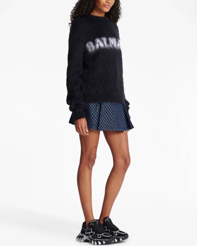 Balmain Trui met logo-jacquard Zwart