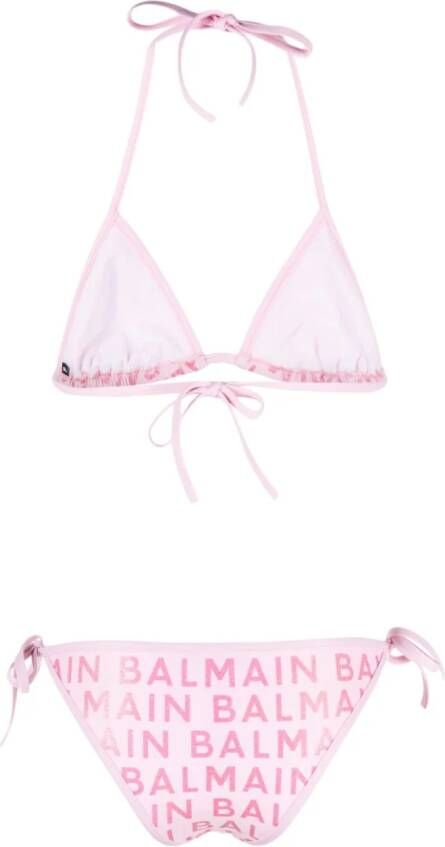 Balmain Bikini met logoprint Roze