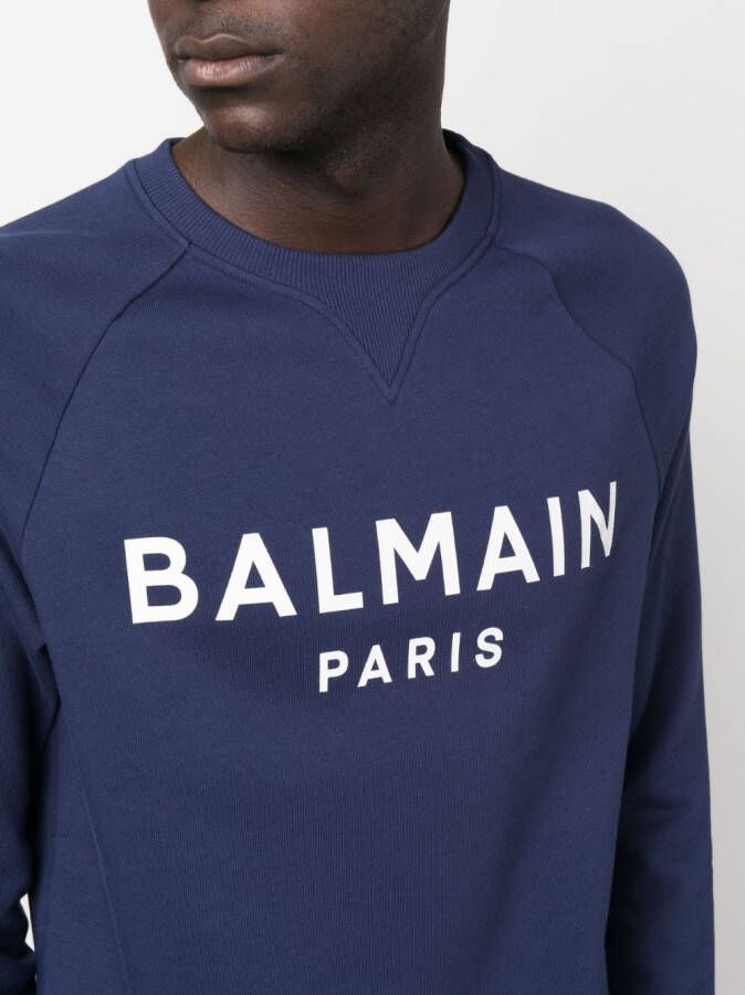 Balmain Sweater met logoprint Blauw