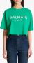 Balmain Groene T-shirts en Polos met Logo Print Groen Dames - Thumbnail 7