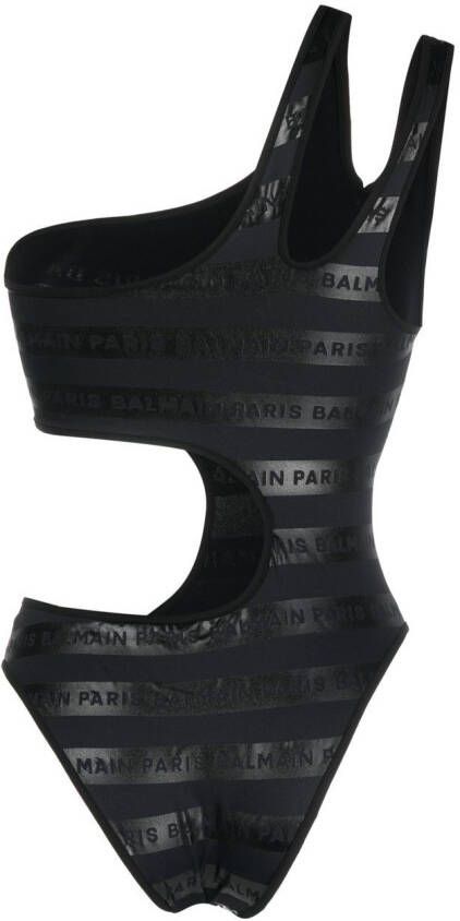 Balmain Badpak met logoprint Zwart