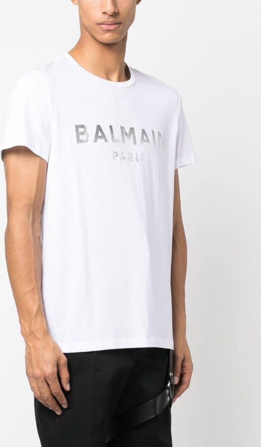 Balmain T-shirt met logoprint Wit