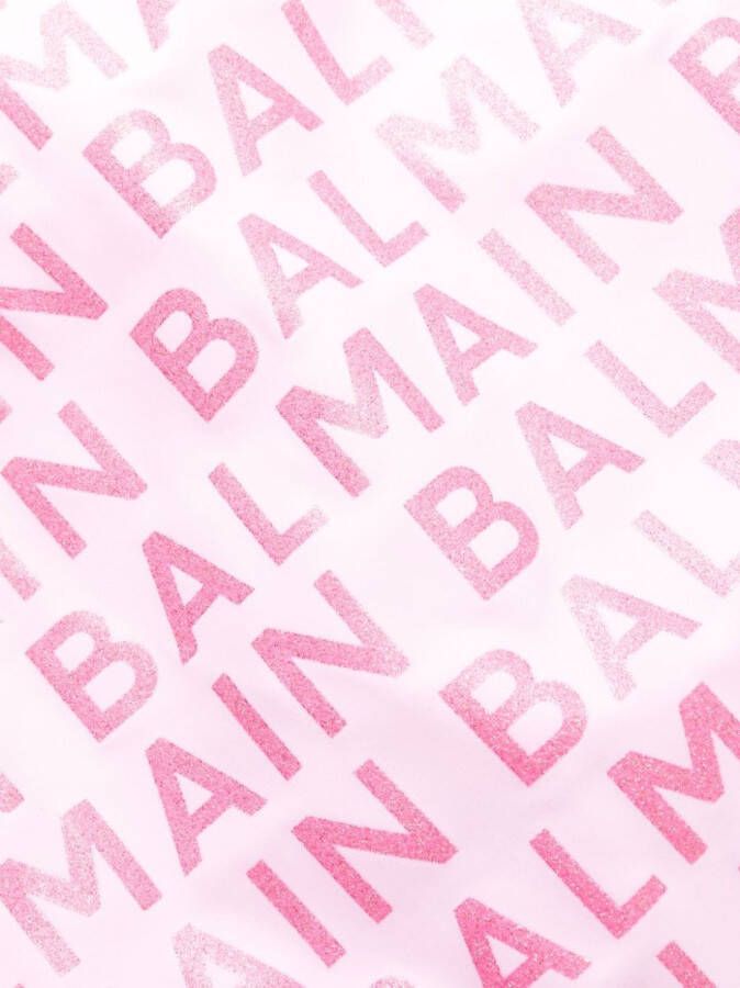 Balmain Badpak met logoprint Roze