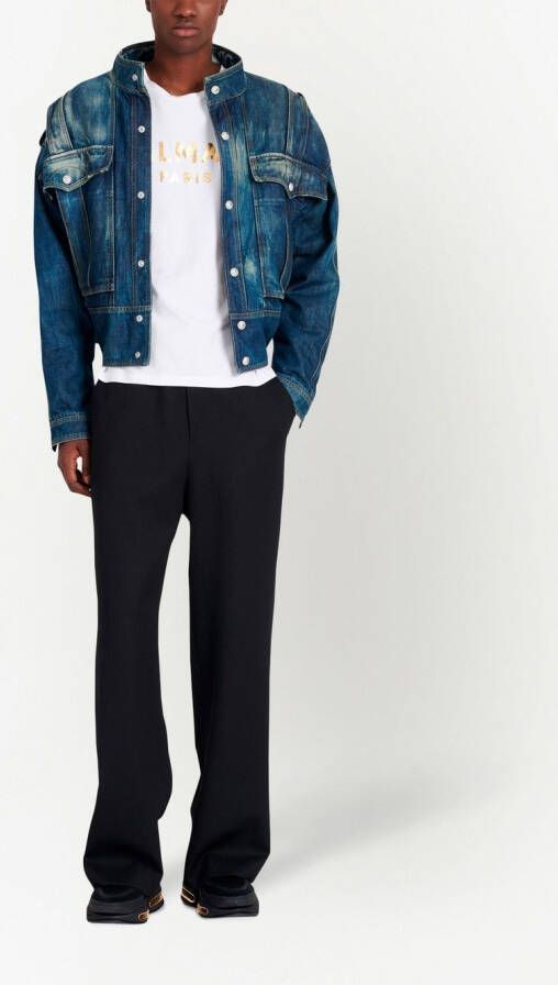 Balmain T-shirt met logoprint Wit