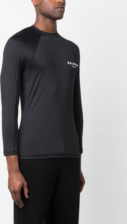 Balmain T-shirt met logoprint Zwart