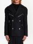 Balmain Mantel met dubbele rij knopen Zwart - Thumbnail 3
