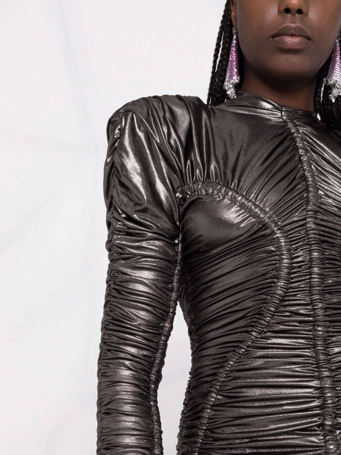 Balmain Metallic mini-jurk Zilver