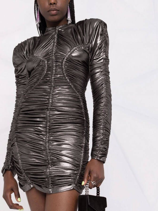 Balmain Metallic mini-jurk Zilver