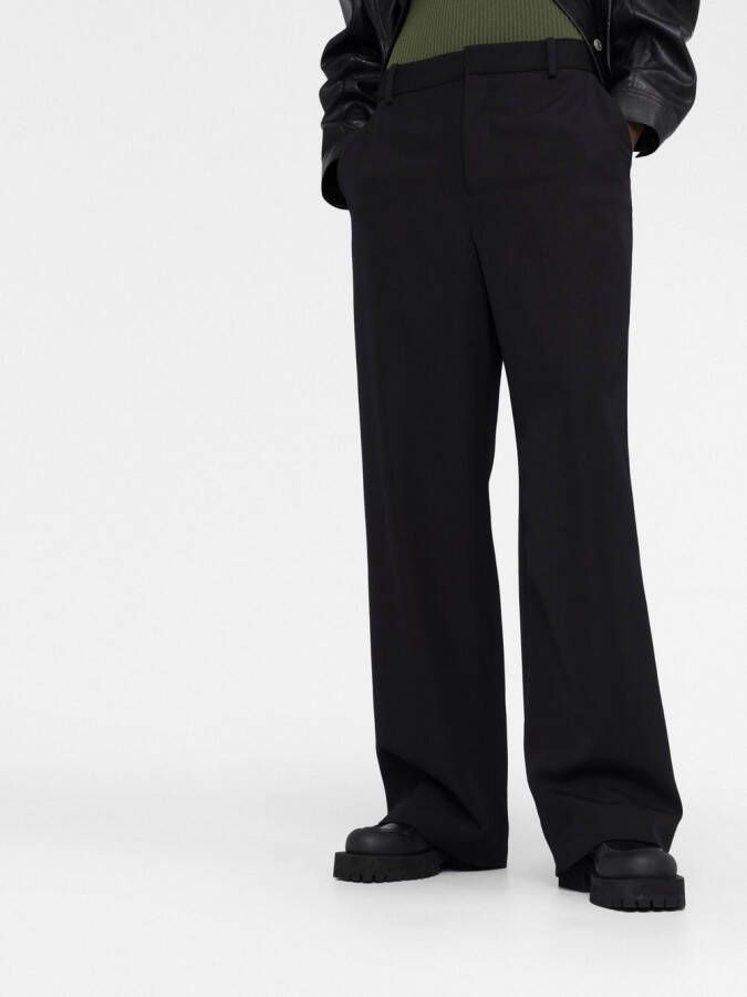 Balmain Broek met wijde pijpen Zwart
