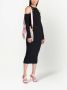 Balmain Midi-jurk met open schouders Zwart - Thumbnail 2