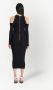 Balmain Midi-jurk met open schouders Zwart - Thumbnail 4