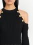 Balmain Midi-jurk met open schouders Zwart - Thumbnail 5