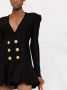 Balmain Mini-jurk met dubbele rij knopen Zwart - Thumbnail 5
