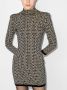 Balmain Mini-jurk met jacquard Zwart - Thumbnail 2
