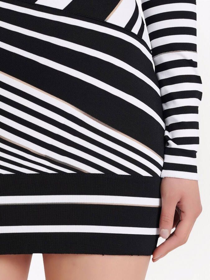 Balmain Mini-jurk met jacquard Zwart
