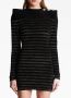 Balmain Mini-jurk met knoopdetail Zwart - Thumbnail 5