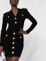 Balmain Mini-jurk met knoopdetail Zwart - Thumbnail 3