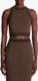 Balmain Top met jacquard Bruin - Thumbnail 5