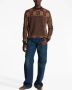 Balmain Pullover in jacquard gebreid mini monogram sjaal Brown Heren - Thumbnail 4