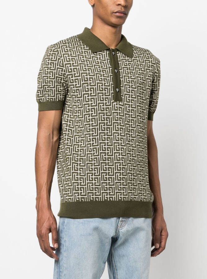 Balmain Overhemd met monogram Groen